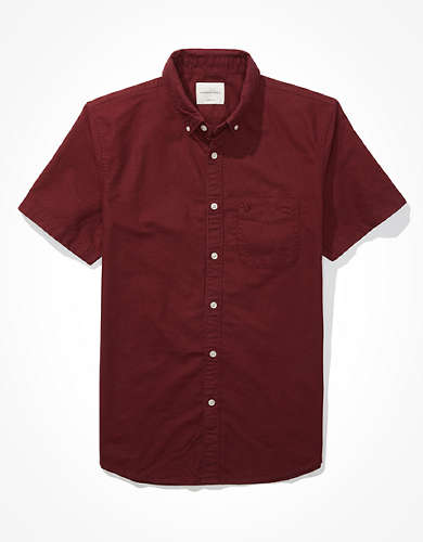 AE Oxford Short Sleeve Button-Up Shirt