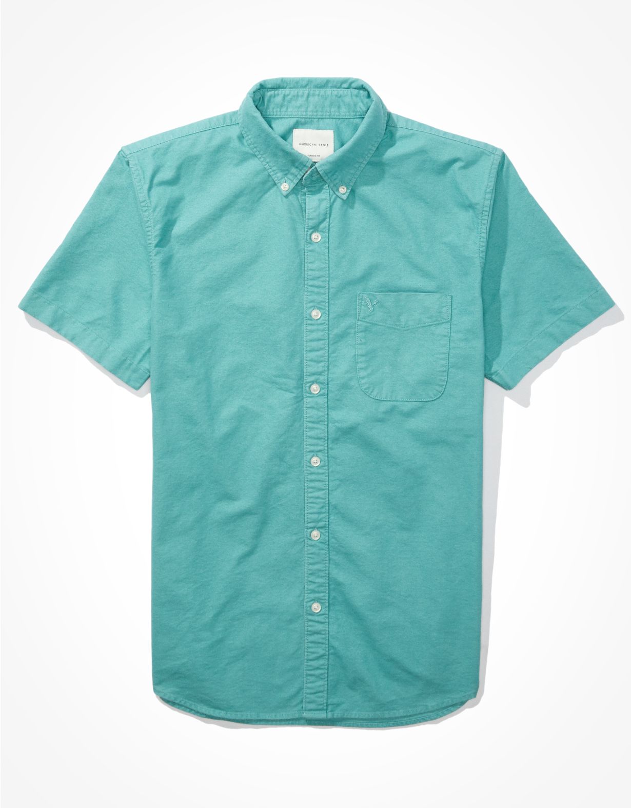 AE Oxford Short-Sleeve Button-Up Shirt