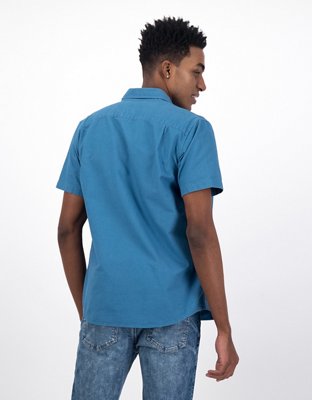 Camisa manga corta estilo Oxford con botones AE
