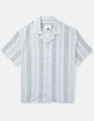 AE Poolside Striped Button-Up Shirt
