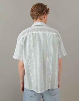 AE Poolside Striped Button-Up Shirt