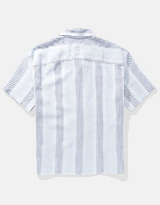 Мужские рубашки American Eagle AE Striped Button-Up Poolside Shirt — фото 4