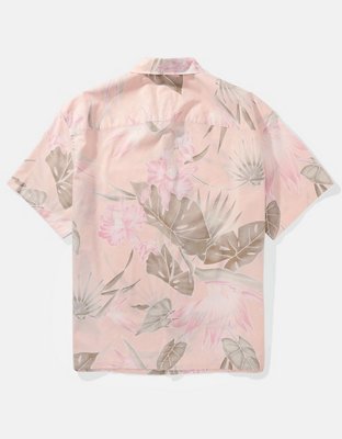 AE Floral Button-Up Poolside Shirt