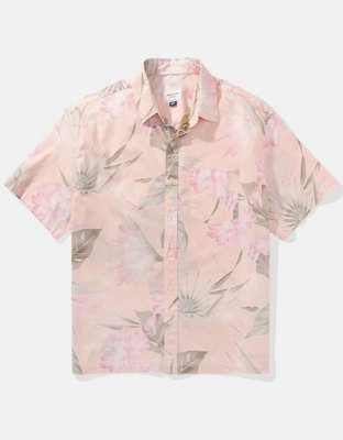 AE Floral Button-Up Poolside Shirt