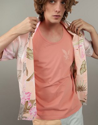 AE Floral Button-Up Poolside Shirt