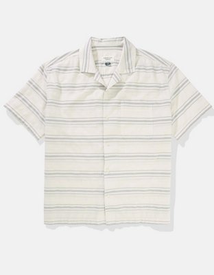 AE Camisa Rayada con Botones para la Piscina