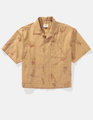 Мужские рубашки American Eagle AE x Manuel Turizo Printed Button-Up Shirt — фото 4