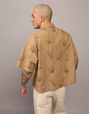 Мужские рубашки American Eagle AE x Manuel Turizo Printed Button-Up Shirt — фото 3