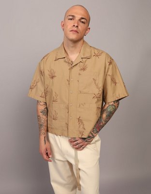 Мужские рубашки American Eagle AE x Manuel Turizo Printed Button-Up Shirt — фото 2