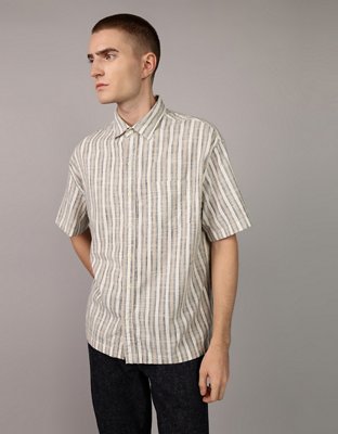 AE Poolside Striped Button-Up Shirt