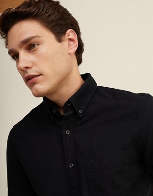 AE Short-Sleeve Slim Fit Button-Up Shirt