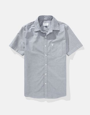 AE Short-Sleeve Slim Fit Button-Up Shirt