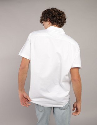 AE Short-Sleeve Slim Fit Button-Up Shirt