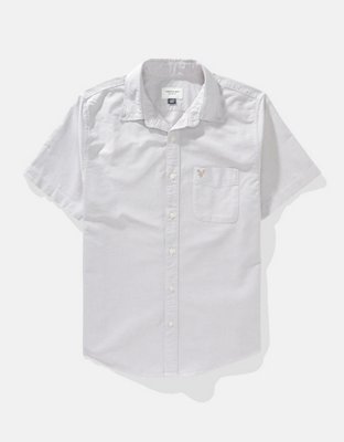 AE Short-Sleeve Slim Fit Button-Up Shirt