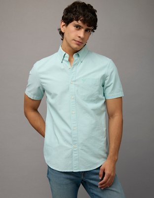AE Slim Oxford Short-Sleeve Button-Up Shirt