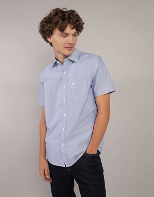 AE Camisa Slim Fit Manga Corta con Botones