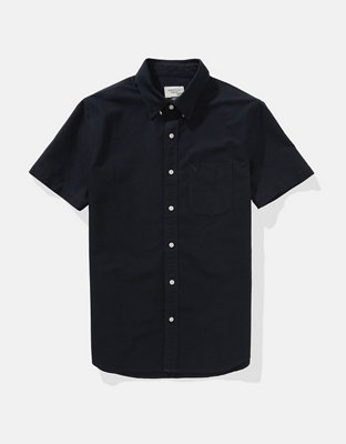 AE Short-Sleeve Slim Fit Button-Up Shirt