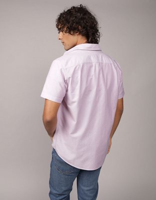 AE Short-Sleeve Slim Fit Button-Up Shirt