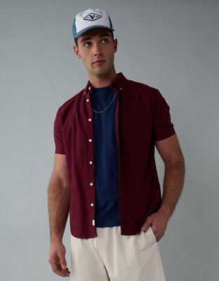 AE Camisa Slim Fit Manga Corta con Botones