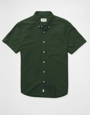 AE Short-Sleeve Slim Fit Button-Up Shirt