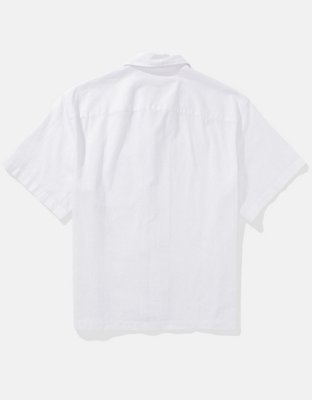 AE Poolside Linen-Blend Button-Up Shirt