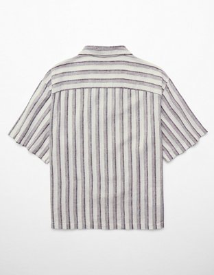 AE Poolside Linen-Blend Button-Up Shirt