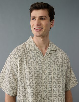 AE Poolside Printed Button-Up Shirt