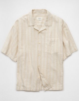 AE Poolside Striped Button-Up Shirt