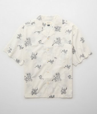 AE Poolside Floral Button-Up Shirt