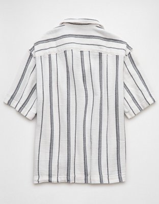 AE Poolside Striped Button-Up Shirt