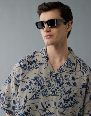 Chemise à motif floral bord de la piscine AE