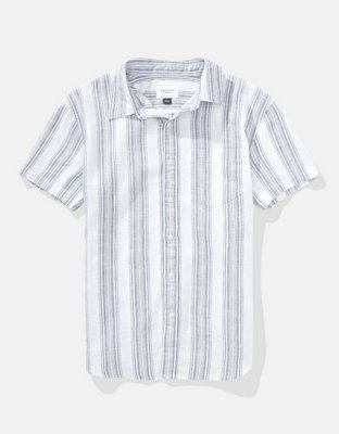 AE Poolside Striped Button-Up Shirt