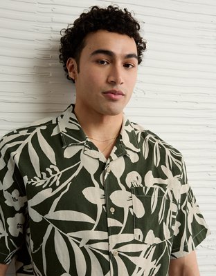 AE Poolside Floral Button-Up Shirt