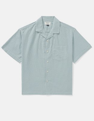 AE Camisa Estampada con Botones para la Piscina