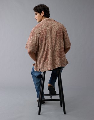 AE Poolside Printed Button-Up Shirt