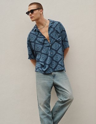 AE Poolside Printed Button-Up Shirt