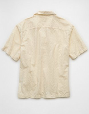 AE Poolside Textured Printed Button-Up Shirt