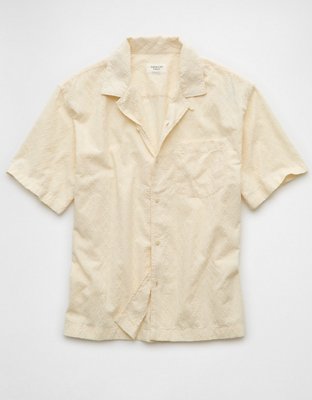 AE Poolside Textured Printed Button-Up Shirt