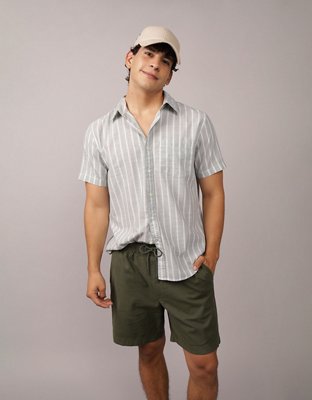 AE Poolside Plaid Button-Up Shirt