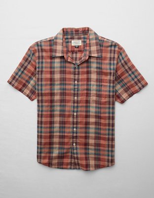 AE Poolside Plaid Button-Up Shirt