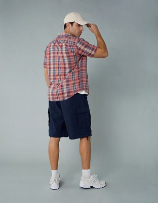 AE Poolside Plaid Button-Up Shirt