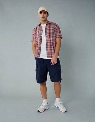 AE Poolside Plaid Button-Up Shirt