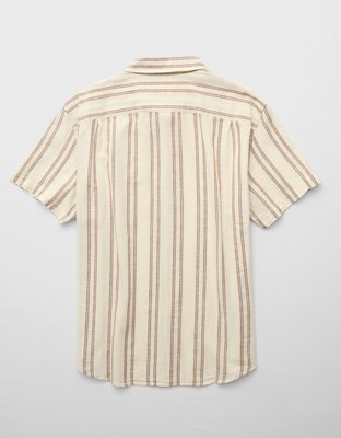 AE Poolside Striped Button-Up Shirt