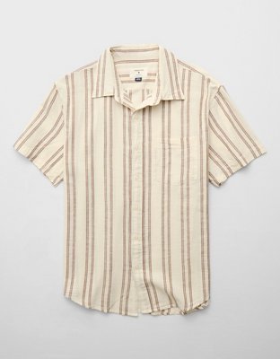 AE Poolside Striped Button-Up Shirt
