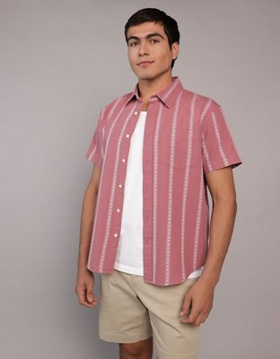 AE Poolside Striped Button-Up Shirt