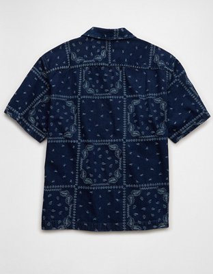 Chemise boutonnée à imprimé bord de la piscine AE