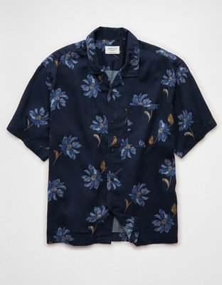AE Poolside Floral Button-Up Shirt | AE