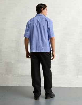 AE Poolside Poplin Striped Button-Up Shirt