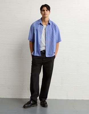 AE Poolside Poplin Striped Button-Up Shirt