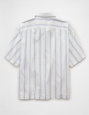 AE Poolside Poplin Striped Button-Up Shirt